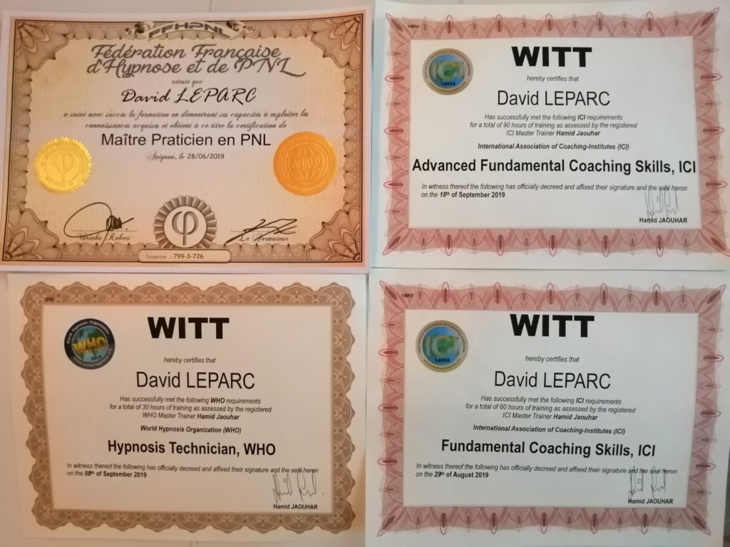 Certification Hypnose & PNL Nimes David Leparc